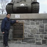 Posing in front of the Bradley tank, West Point, NY