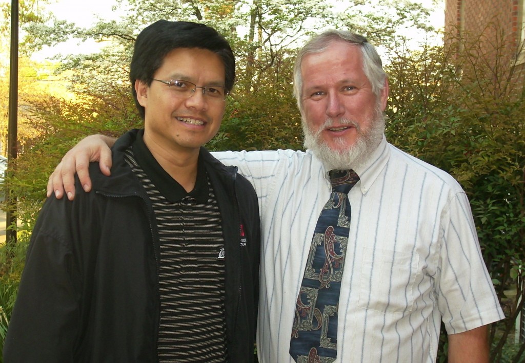 Danny R. Faulkner, Professor of Astronomy and Physics at the University of South Carolina, and I at a local cosmology conference in Greenville, SC.